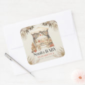 ボホサンタベビークリスマスホリデークリブベビーシャワー スクエアシール (封筒)