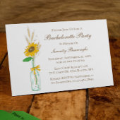 ボホサンフラワーカントリーイエローフローラバチェロレッテ 招待状