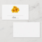 ボホサンフラワーカントリーイエローフローラ結婚披露宴 プレイスカード (正面/裏面)