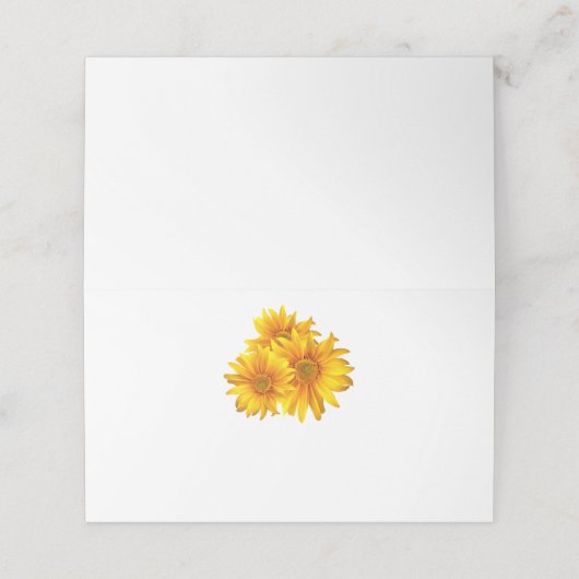 ボホサンフラワーカントリーイエローフローラ結婚披露宴 プレイスカード (外部開封)