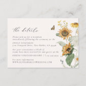 ボホサンフラワーゴールデンレイズ結婚フローラ詳細 エンクロージャーカード (正面)