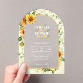 ボホサンフラワーズアクリル澄んモダン素朴系 アクリル招待状 (インサイチュ (ポータブル))