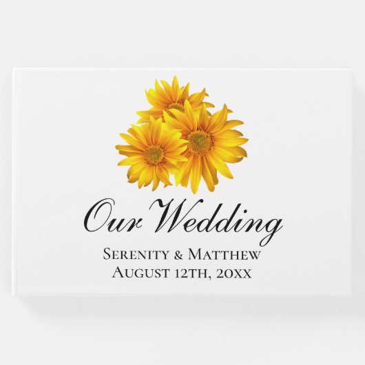 ボホサンフラワーズカントリーイエロー結婚フローラ ゲストブック (正面)