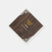 ボホサンフラワーズ〔雄ジカの〕枝角ウッドレースI do BBQ スタンダードカクテルナプキン (角)