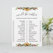 ボホサンフラワーツーサイドビンゴブライダルシャワーゲーム (スタンド正面)