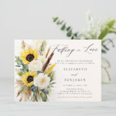 ボホサンフラワーバラパンパ素朴ス婚約パーティ 招待状 (スタンド正面)