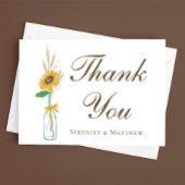 ボホサンフラワーフローラサンキューカントリーウェディング サンキューカード