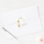 ボホサンフラワーブライダルシャワーサンキューサンキュー スクエアシール (封筒)