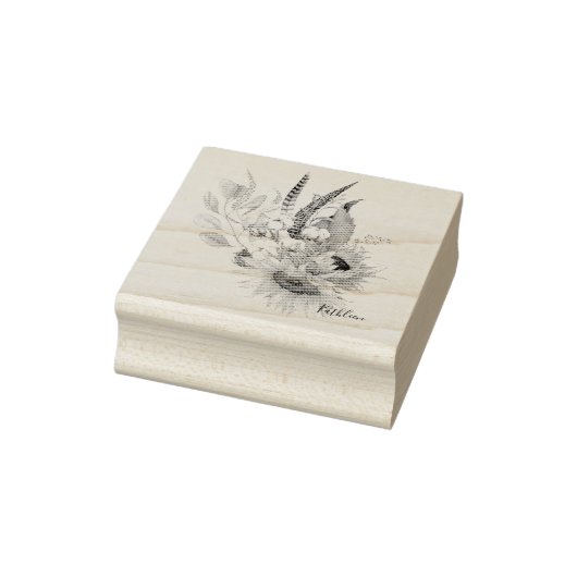 ボホサンフラワーブーケ名前をカスタムする ラバースタンプ (スタンプ)