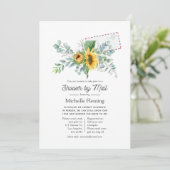 ボホサンフラワーユーカリブライダルシャワーバイメール 招待状 (スタンド正面)