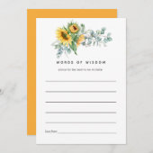 ボホサンフラワーユーカリブライダルシャワー アドバイスカード (正面/裏面)