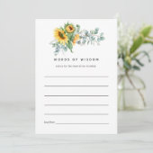ボホサンフラワーユーカリブライダルシャワー アドバイスカード (スタンド正面)