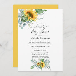 ボホサンフラワーユーカリ車でシャワー 招待状