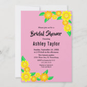 ボホサンフラワー素朴サマーフローラブライダルシャワー 招待状 (正面)