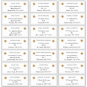 ボホサンフラワー結婚ズゲスト住所 シール (正面)