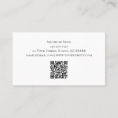 ボホサンフラワーQRコードボタニカルブラック 名刺 (裏面)