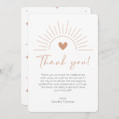 ボホサンベビーシャワーサンキューカード 招待状 (正面/裏面)