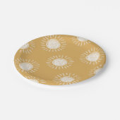 ボホサンベビーシャワー紙プレート ペーパープレート (アングル)