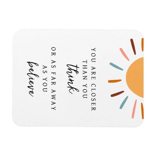 ボホサンマインドセやる気を起こさせるット引用文 マグネット (横)