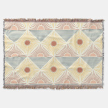 ボホサンモダンコットンフリンジブランケット