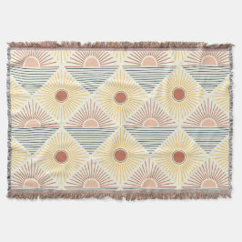 ボホサンモダンコットンフリンジブランケット スローブランケット