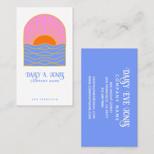 ボホサンライズカラフル名刺 名刺 (正面/裏面)