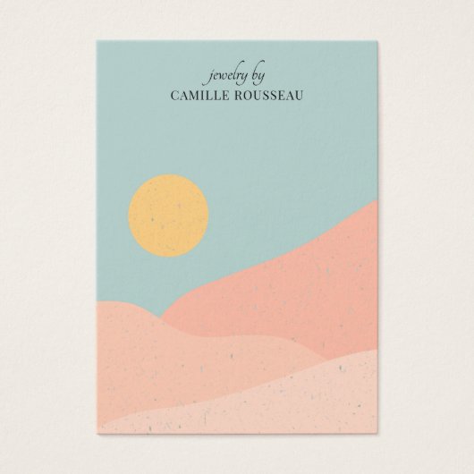 ボホサンライズデザート抽象芸術イヤリングディスプレイカード (正面)