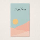 ボホサンライズデザート抽象芸術ギフトカード (正面)