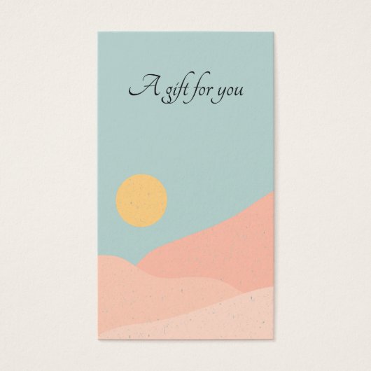 ボホサンライズデザート抽象芸術ギフトカード (正面)