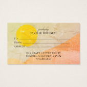 ボホサンライズデザート抽象芸術ギフトカード (裏面)