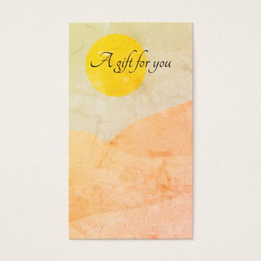 ボホサンライズデザート抽象芸術ギフトカード (正面)