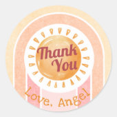 ボホサンレインボーガールズファースト誕生日 ラウンドシール (正面)