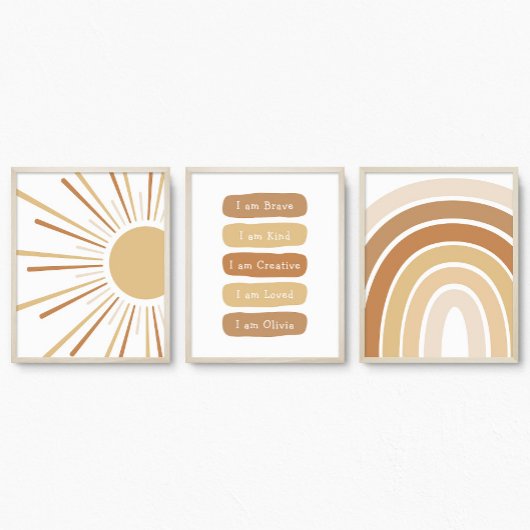 ボホサンレインボー名前をカスタムするキッズ肯定