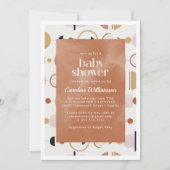 ボホシアルシェイプテラコッタベビーシャワー 招待状 (正面)