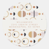 ボホシアルテラコッタシャワー差出人住所 ラウンドシール (正面)