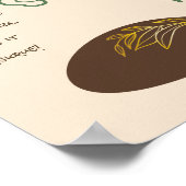 ボホシェイプシンプルズ緑の花引用文 ポスター (角)