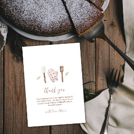 ボホシェフ素朴キッチン物ベビーシャワー サンキューカード