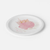 ボホシェルベビーガールベビーシャワー紙プレート ペーパープレート (アングル)