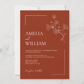 ボホシエナテラコッタフローラ結婚式招待状 招待状 (正面)