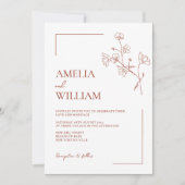 ボホシエナテラコッタフローラ結婚式招待状 招待状 (正面)