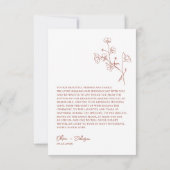 ボホシエナテラコッタ結婚フローラ サンキューカード (裏面)