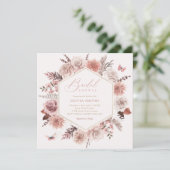 ボホシエレガントックウォーターカラーフローラブライダルシャワー 招待状 (スタンド正面)