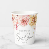 ボホシエレガントックフローラブライダルシャワーパーティー 紙コップ (裏面)