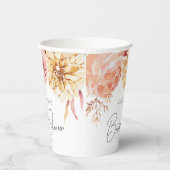 ボホシエレガントックフローラブライダルシャワーパーティー 紙コップ (右)