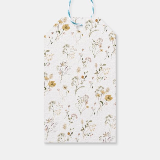 ボホシエレガントックワイルドフラワーフローラありがとう ギフトタグ (裏面)