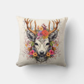 ボホシカカラフルの花 クッション (正面)