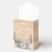 ボホシカ〔雄ジカの〕枝角と花模様ウッドズ結婚ズ フェイバーボックス (オープン)