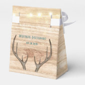 ボホシカ〔雄ジカの〕枝角と花模様ウッドズ結婚ズ フェイバーボックス (裏面サイド)