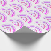 ボホシックかわいいパープルレインボラッピング紙 ラッピングペーパー (角)