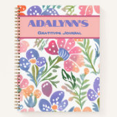 ボホシックかわいいフローラバレンタインデーへの贈り物 ノートブック (正面)